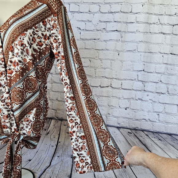 Venus Surplice Blouse with Faux Tie - Picture 8 of 11